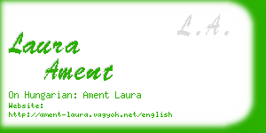 laura ament business card